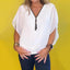 Elani™ | Light Zip Neck Blouse