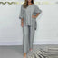 Women's Long Sleeve Top and Wide Leg Pants Set