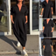 Women's V-neck midi dress with collar
