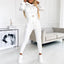 Women's two-piece tracksuit with hood