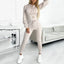 Women's two-piece tracksuit with hood