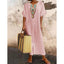 Margaret | Embroidered Linen Split Dress