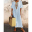Margaret | Embroidered Linen Split Dress