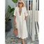 Margaret | Embroidered Linen Split Dress