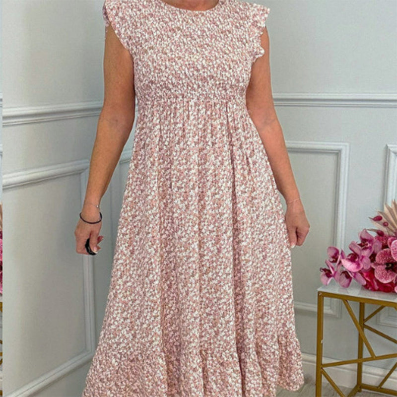Celya™ | High-Waisted Floral Print Dress