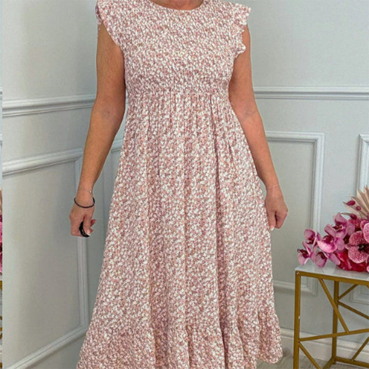Celya™ | High-Waisted Floral Print Dress