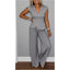 Women's Elegant V-Neck Top and Pants Set