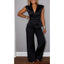Women's Elegant V-Neck Top and Pants Set