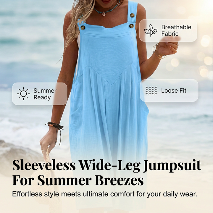 Sleeveless Wide-Leg Jumpsuit