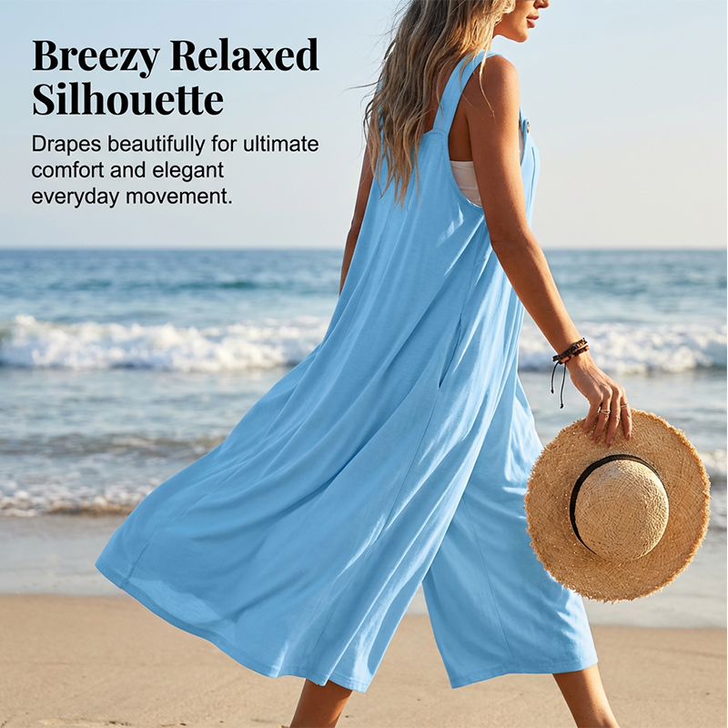 Sleeveless Wide-Leg Jumpsuit